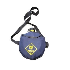 Boy Scouts of America Water Canteen BSA Blue Cover Strap Twist Cap